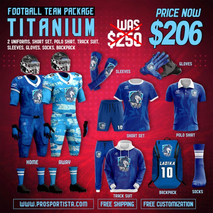 Titanium American Football Team Package