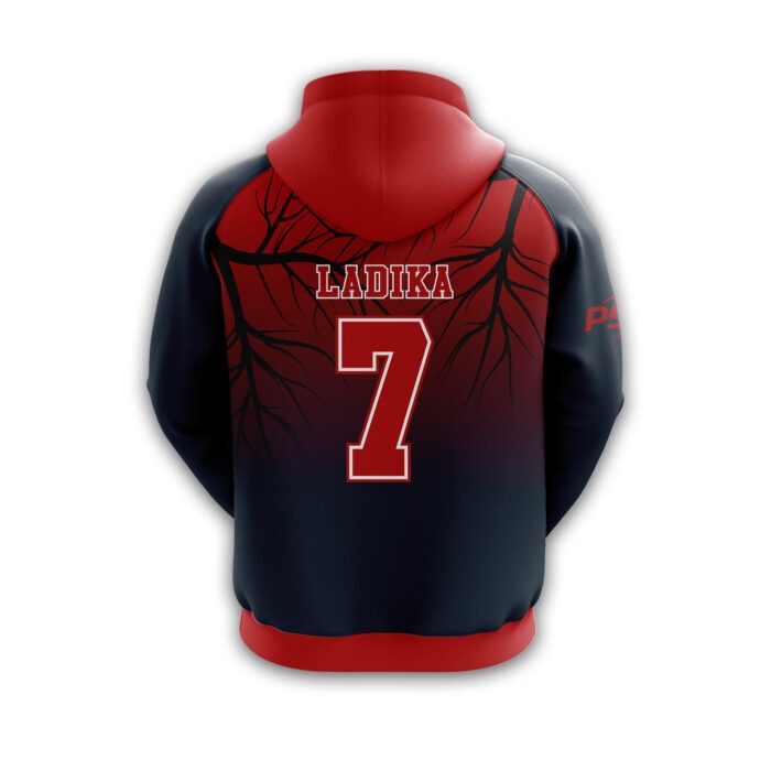 100% polyester fleece sublimation printing custom team hoodies